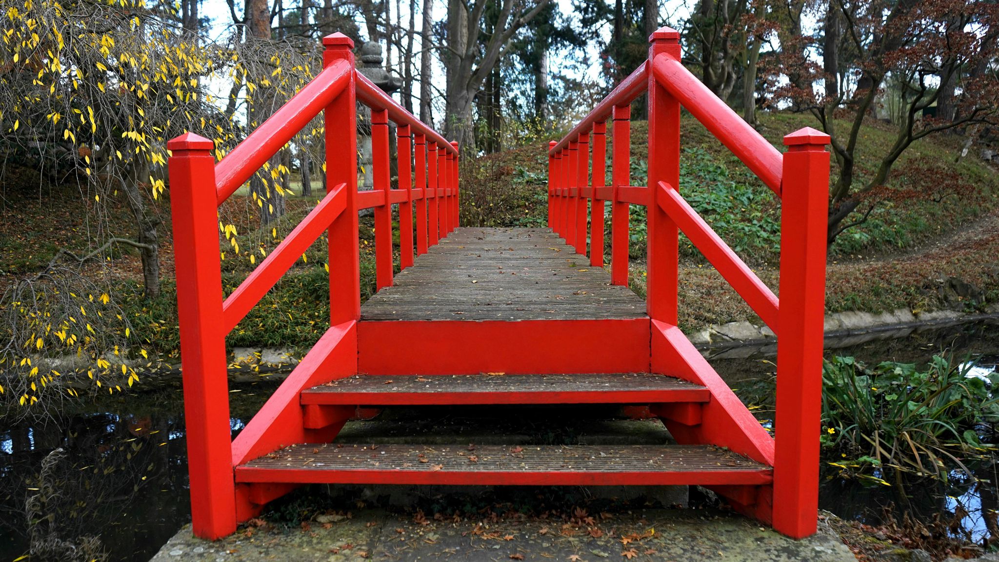 Image of a red bridge